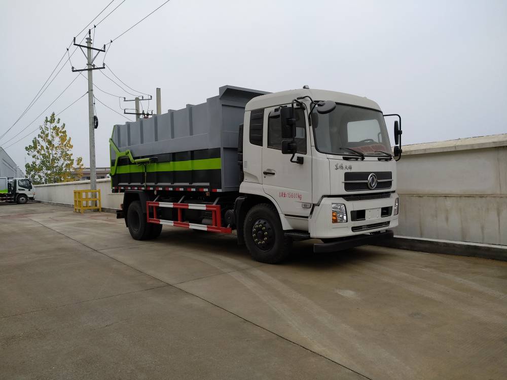 東風天錦建筑垃圾車 專業壓縮轉運的物流解決方案